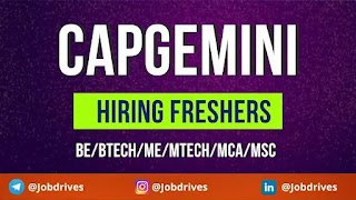 Capgemini off campus drive